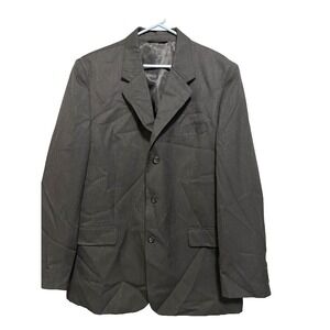 Merona Men's Sport Coat Suit Blazer Jacket 44R‎ Gray Black 3 Button